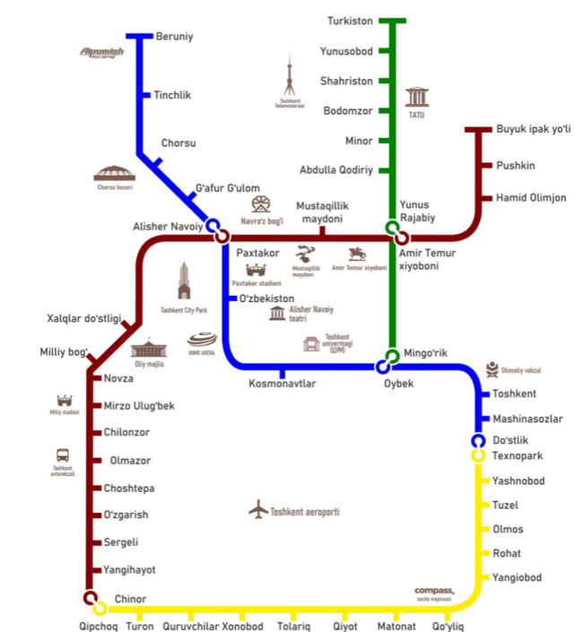 Toshkent metro xaritasi